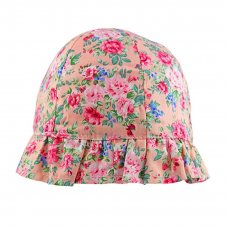 0311: Girls Pink Floral Cloche Hat